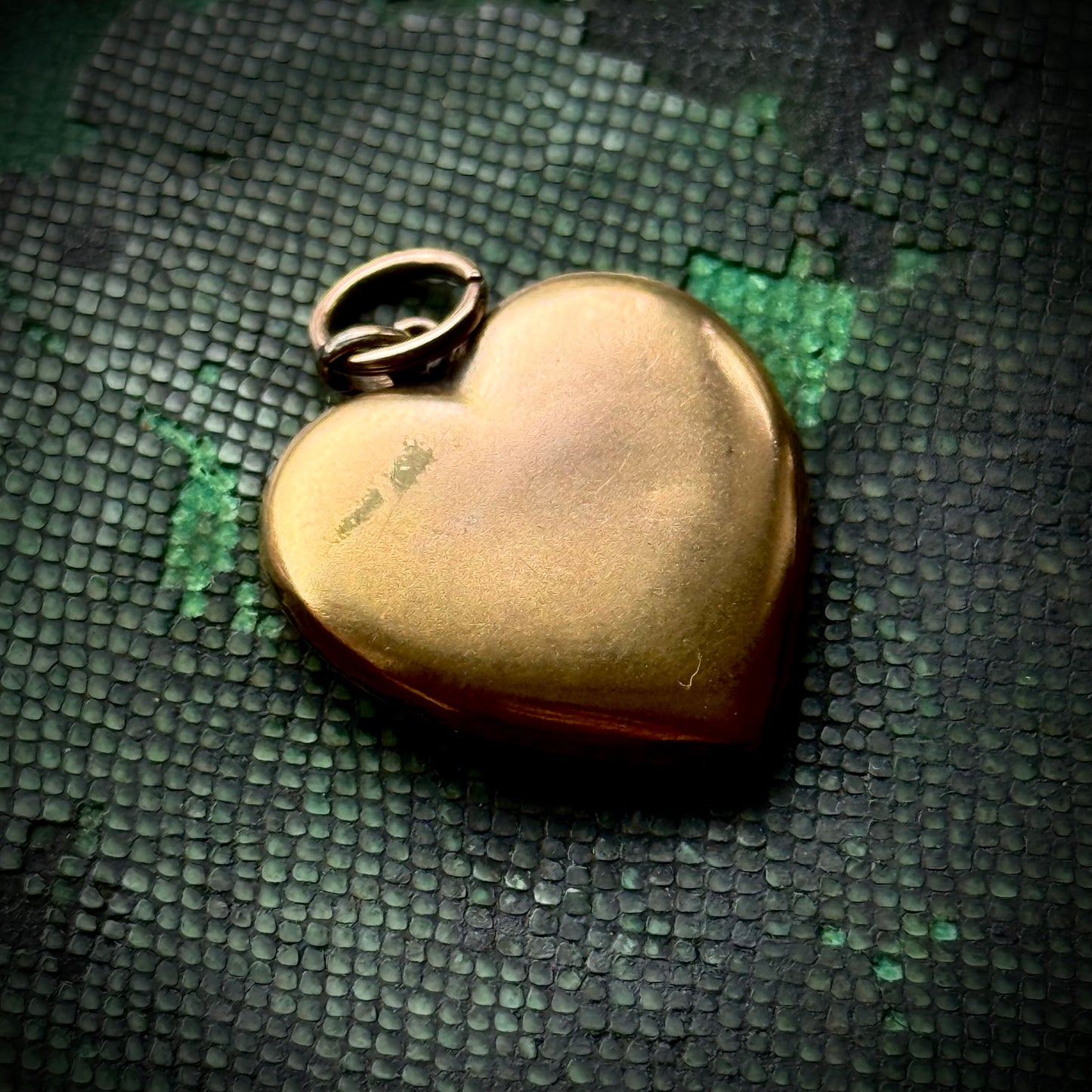 Antique 'Mary' 10 Carat Gold Heart Pendant; Circa 1880