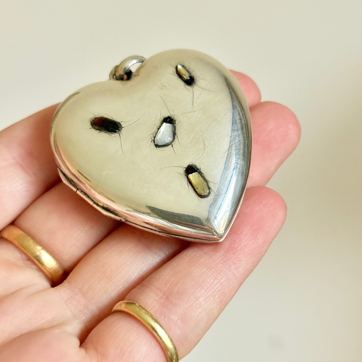 Shibayama Heart Locket Pendant in Sterling Silver