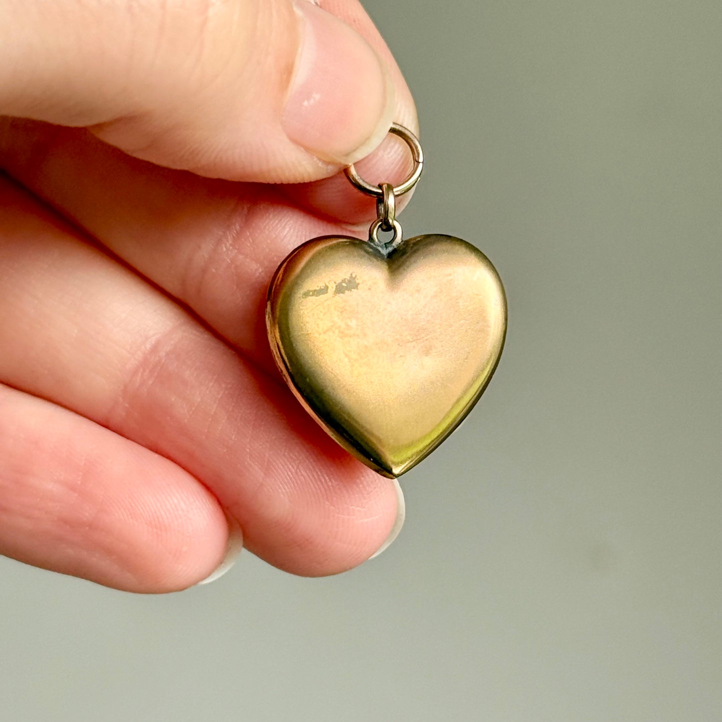 Antique 'Mary' 10 Carat Gold Heart Pendant; Circa 1880