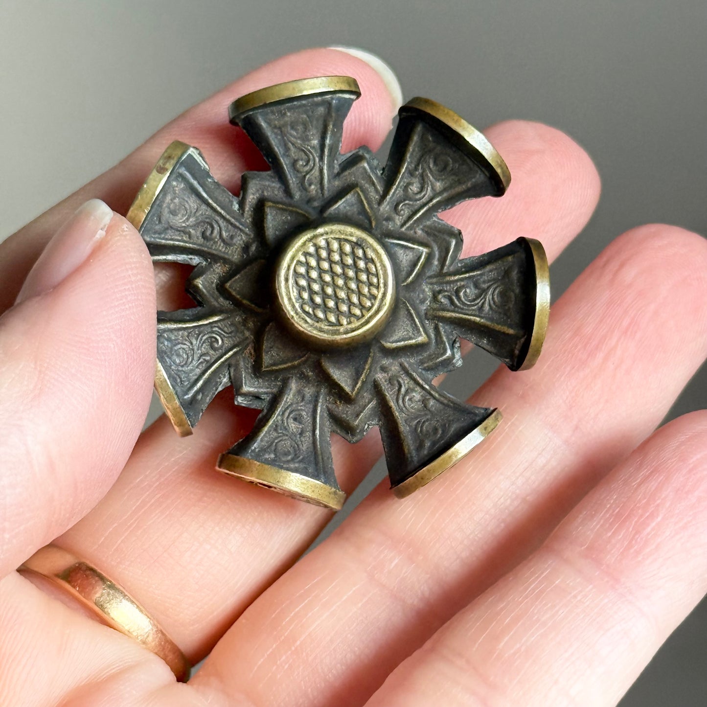 Antique Intaglio Wax Seal Wheel; Seven Sentimental Motifs