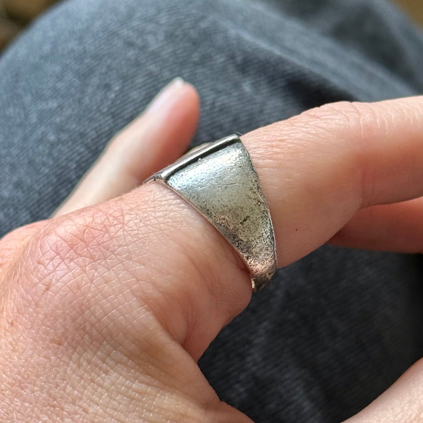 Antique Silver 'Amitie' European Friendship Ring