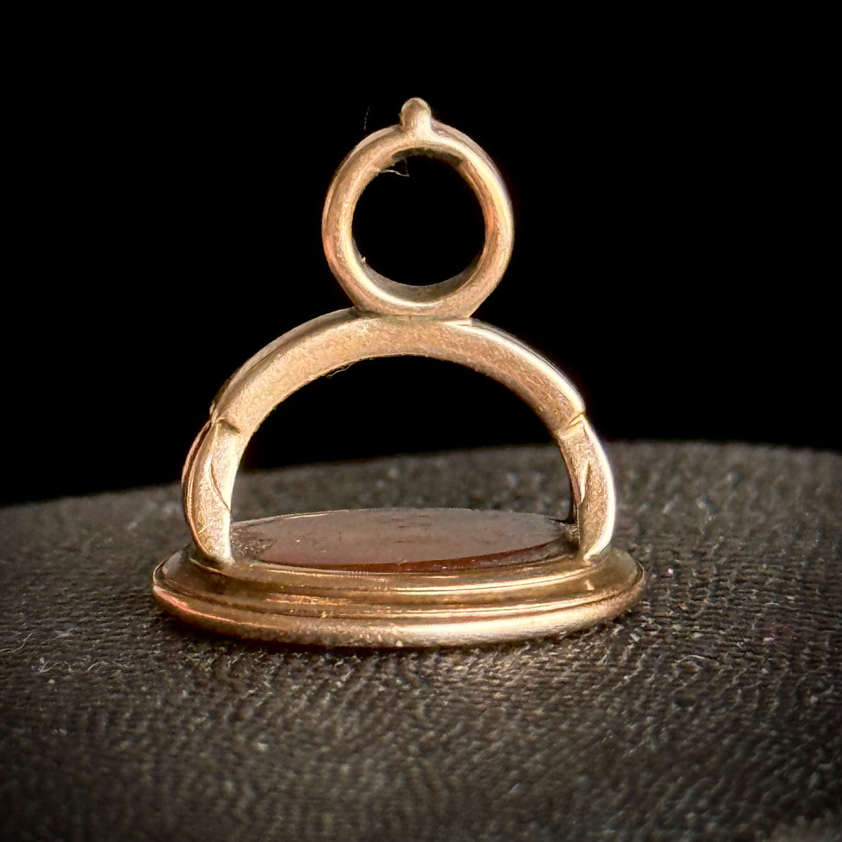 Antique Carnelian Intaglio Fob 9 Carat Gold; Circa 1820