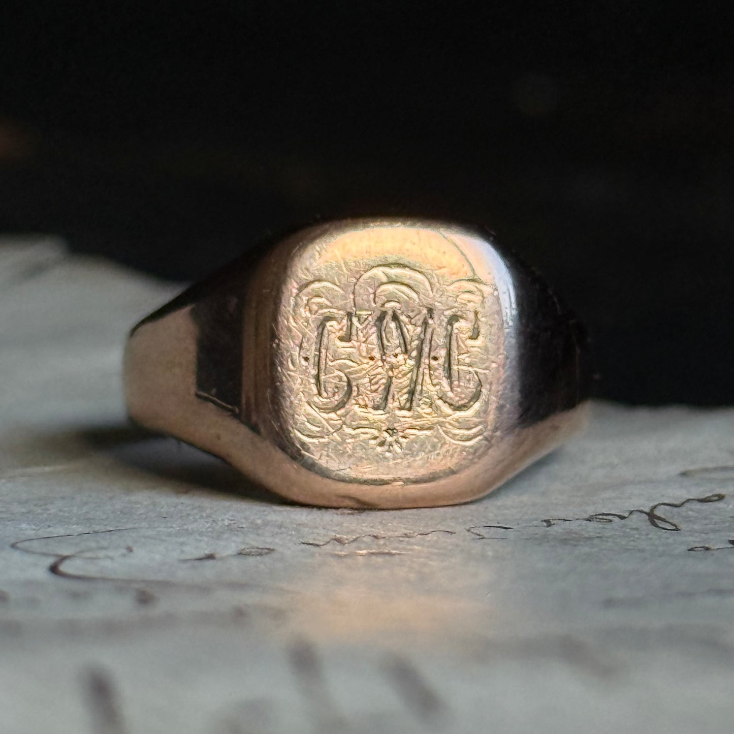 Antique 'CWC' Signet Ring in 9 Carat Gold; Circa 1919