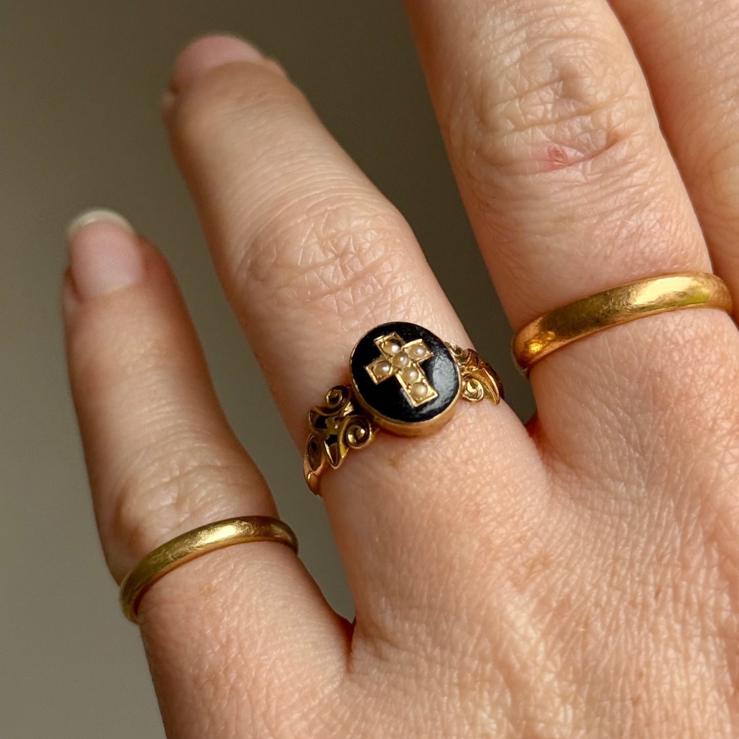 Antique Victorian Locket Mourning Ring