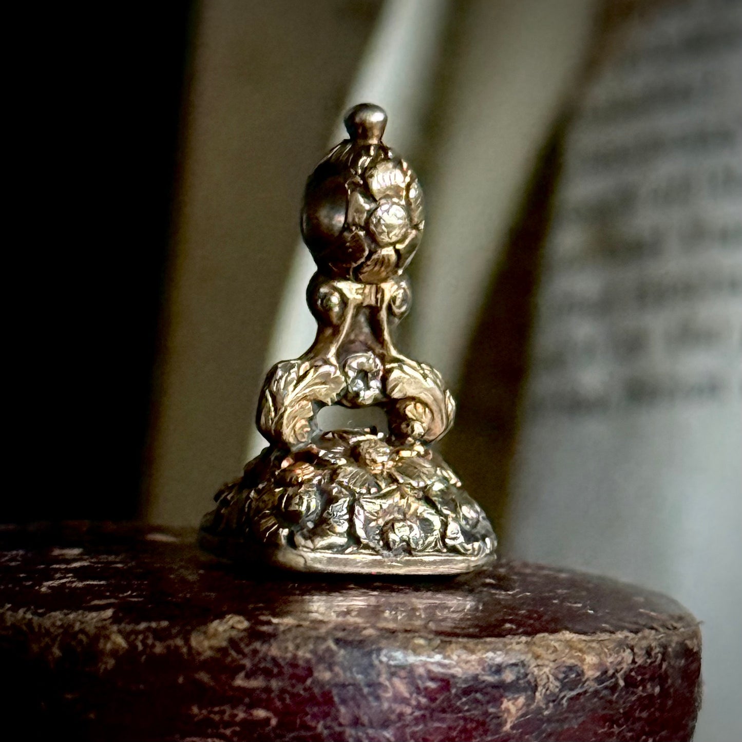 Antique Sentimental Violet Intaglio Fob; Circa 1850