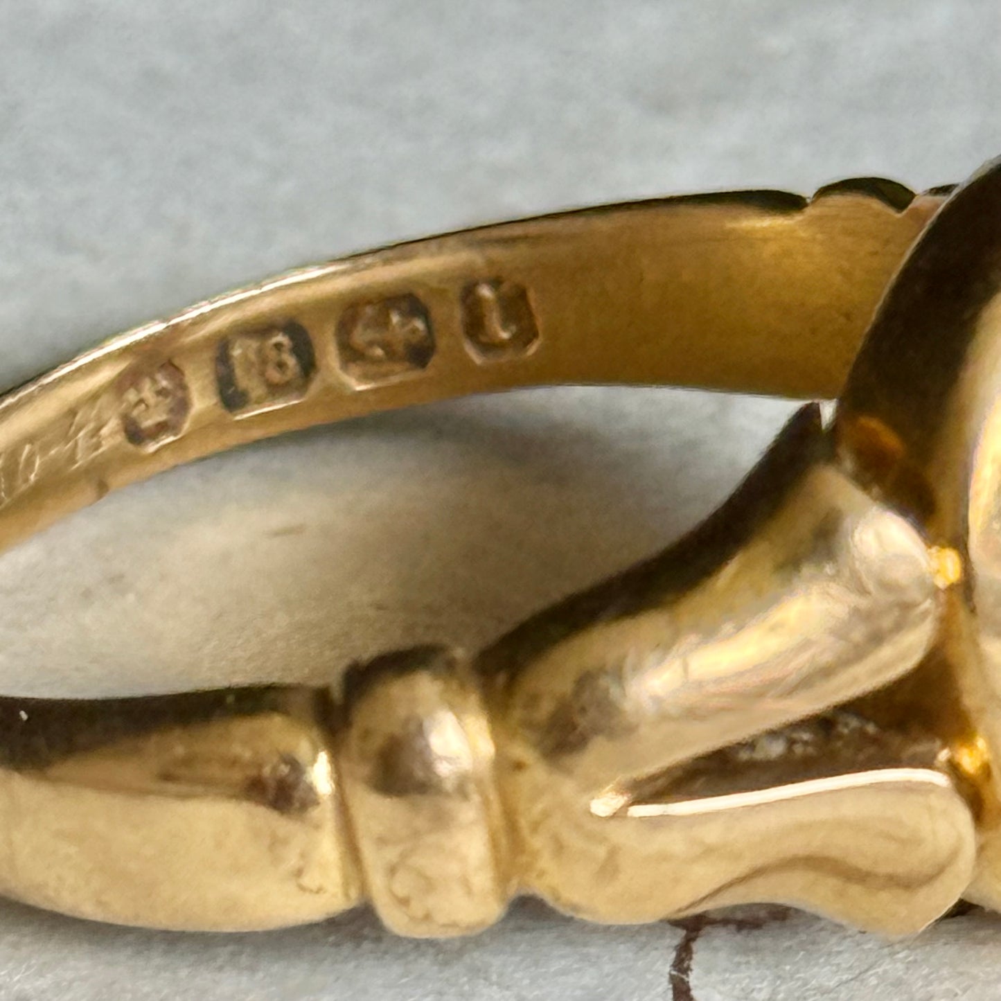 Victorian Carnelian Rose Intaglio Signet Ring; Circa 1891