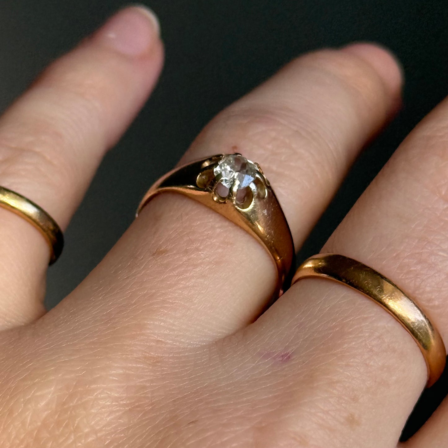 Antique Old Cut Diamond Ring in 18 Carat Gold' Circa 1900