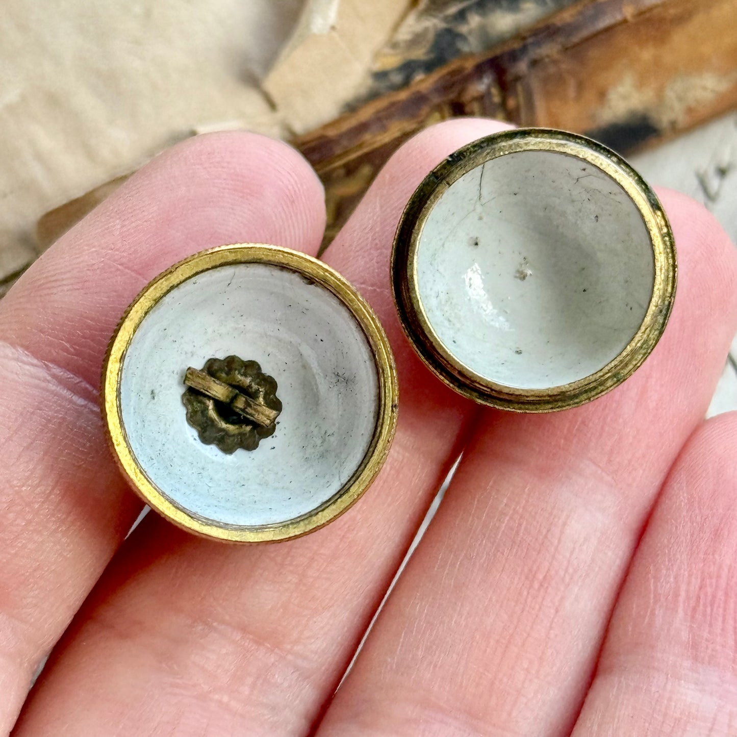 Antique Victorian Enamel Globe Locket