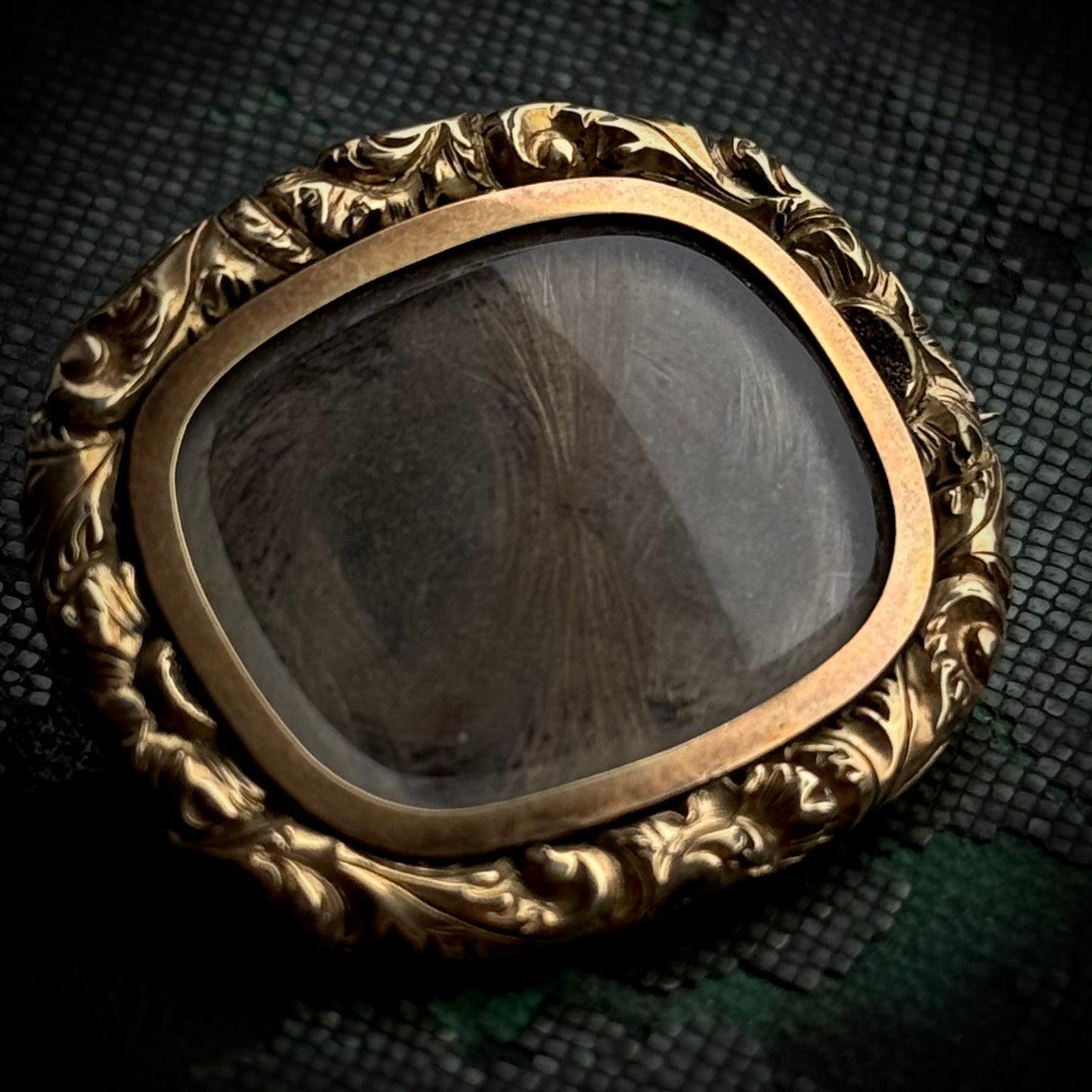 Antique Victorian Mourning Brooch; Circa 1847