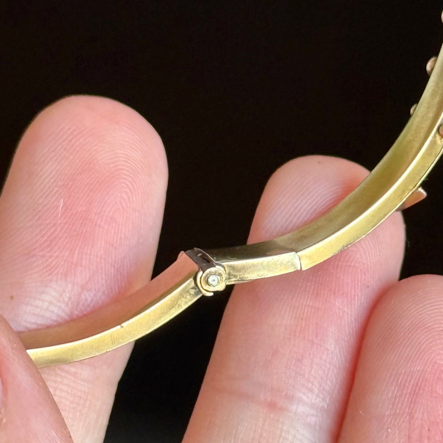 Antique Edwardian Ruby & Diamond Bangle; Circa  1902