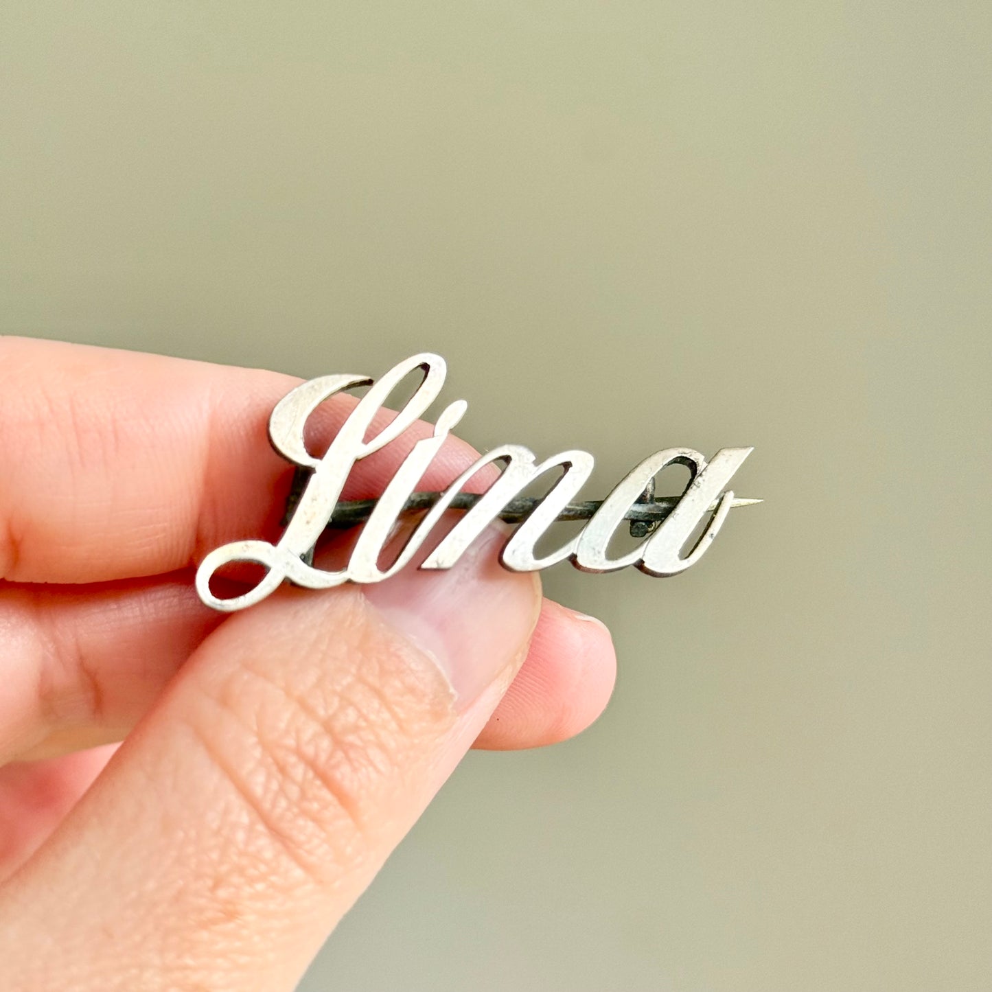 Antique Silver Linda Silver Brooch