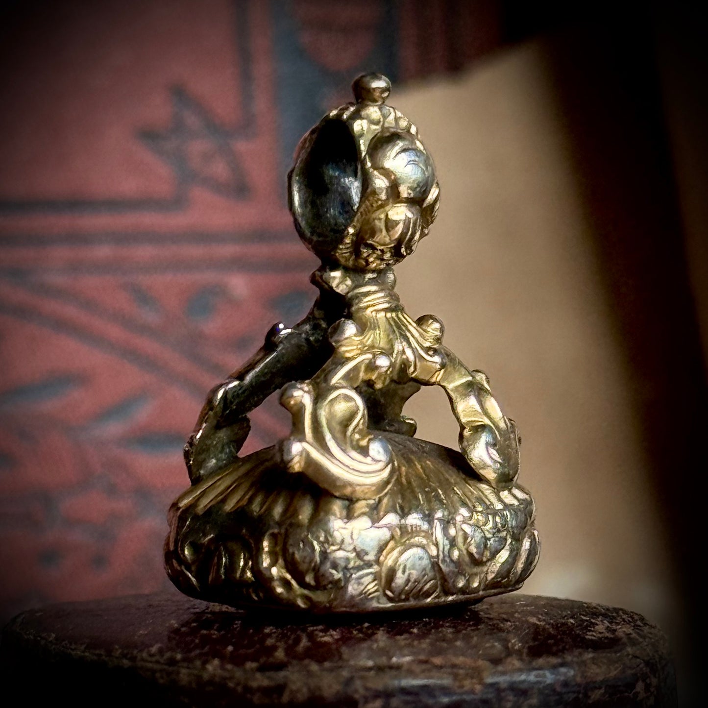 Victorian "Forget Me Not" Intaglio Fob Pendant