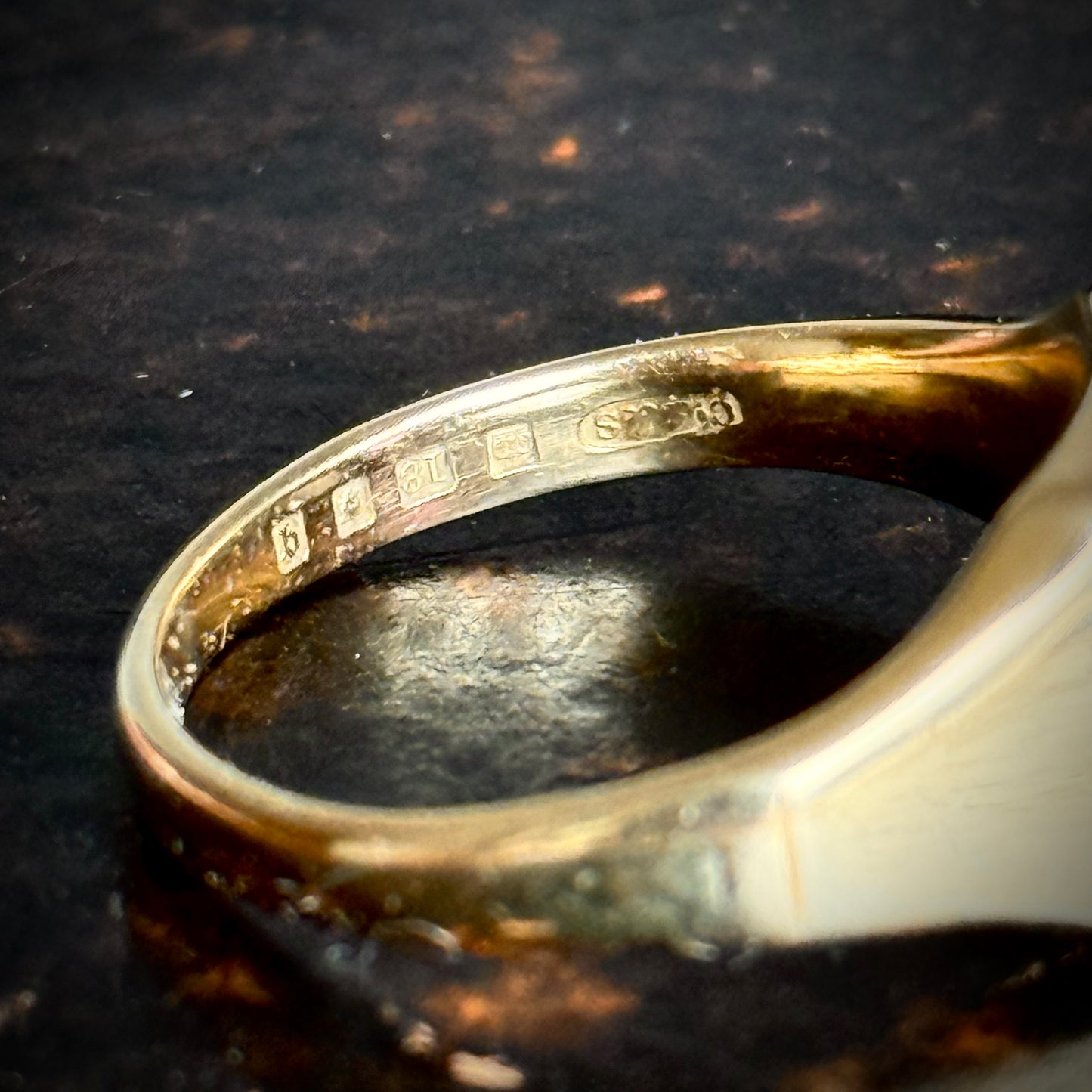 1930's Star Set Ruby Signet Ring in 18 Carat Gold