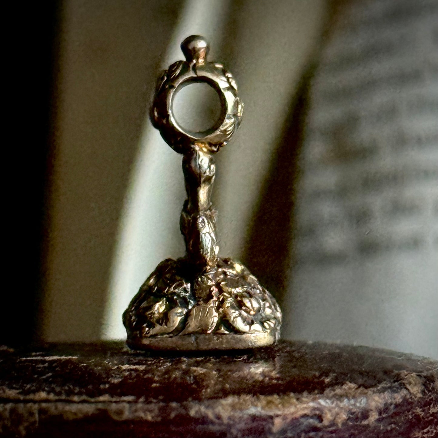 Antique Sentimental Violet Intaglio Fob; Circa 1850