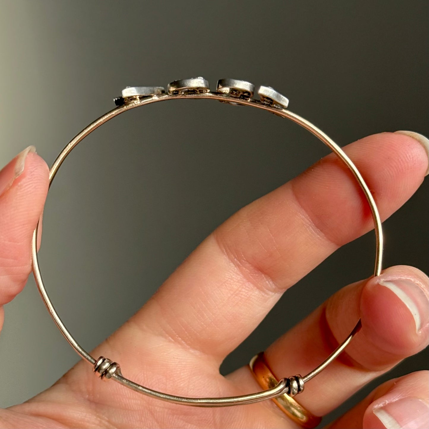 Victorian '1894' Rose Cut Diamond Bangle
