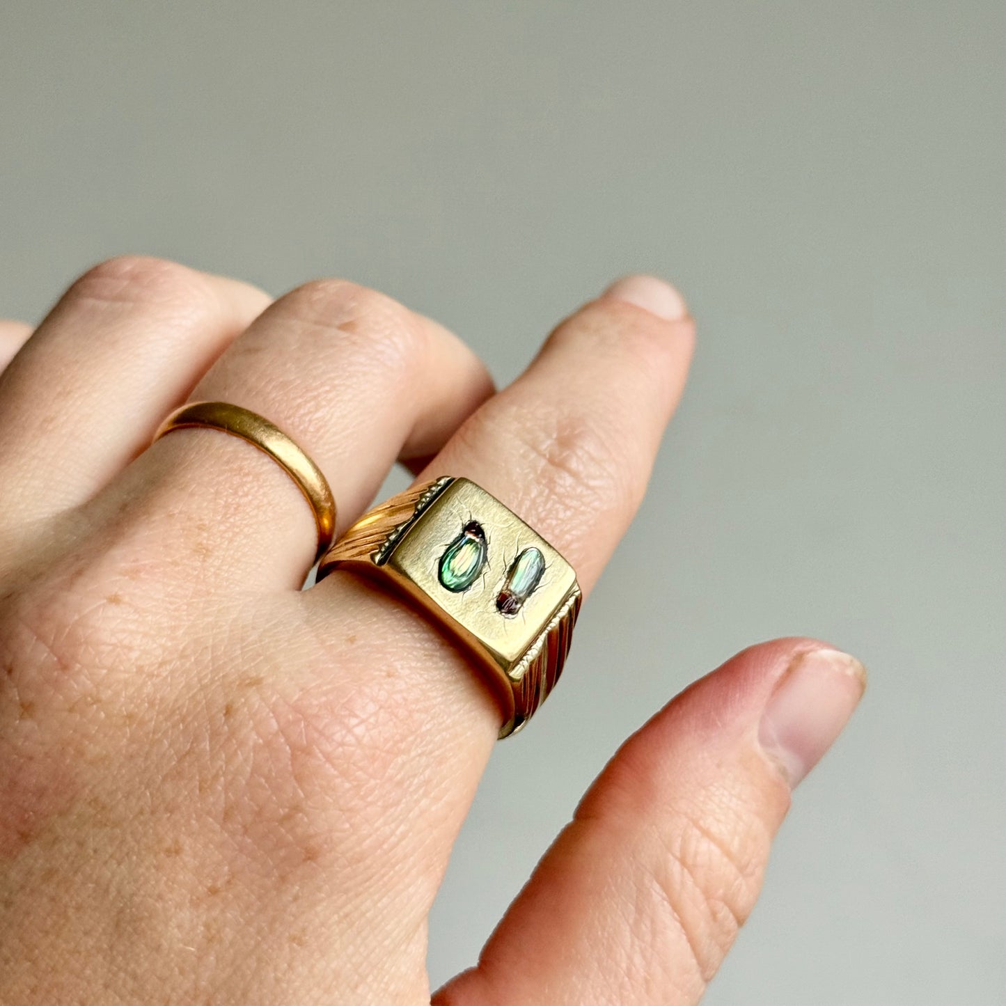 Shibayama Insect Inlay Ring