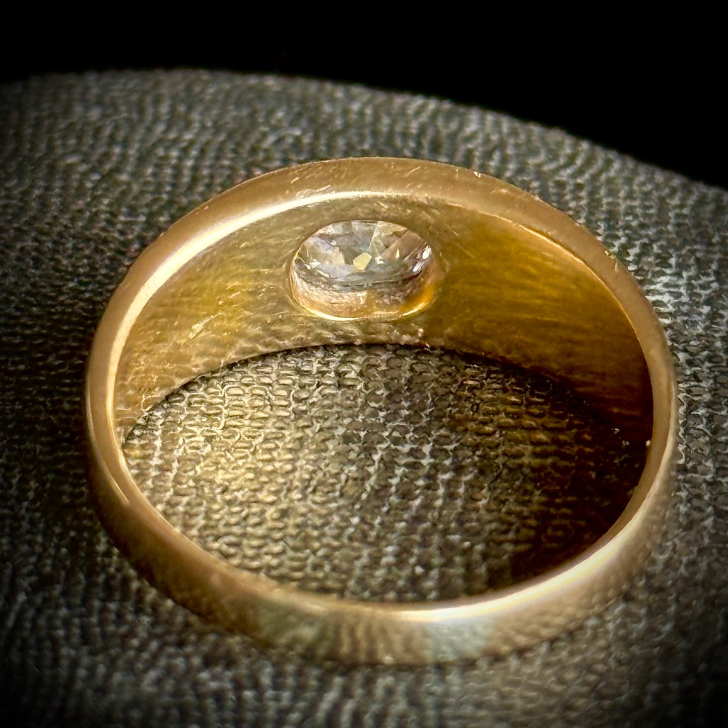 Antique Victorian Oval Diamond Ring in 18 Carat Gold; Circa 1885