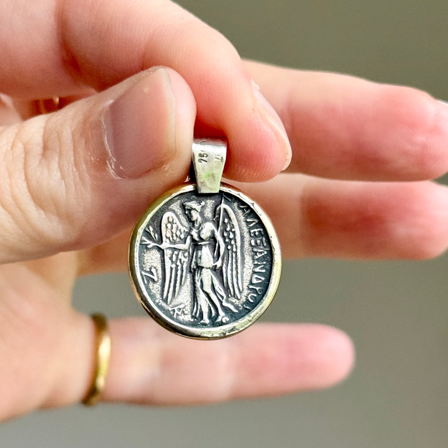 Goddess Athena Coin Pendant