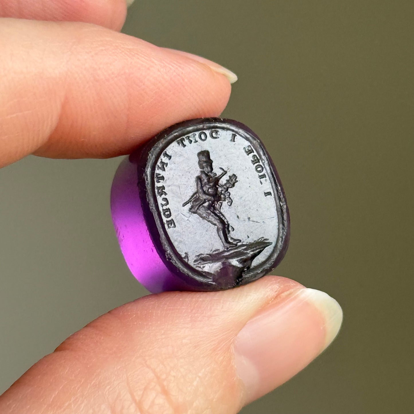 Antique Georgian Loose Glass Intaglio; Circa 1820