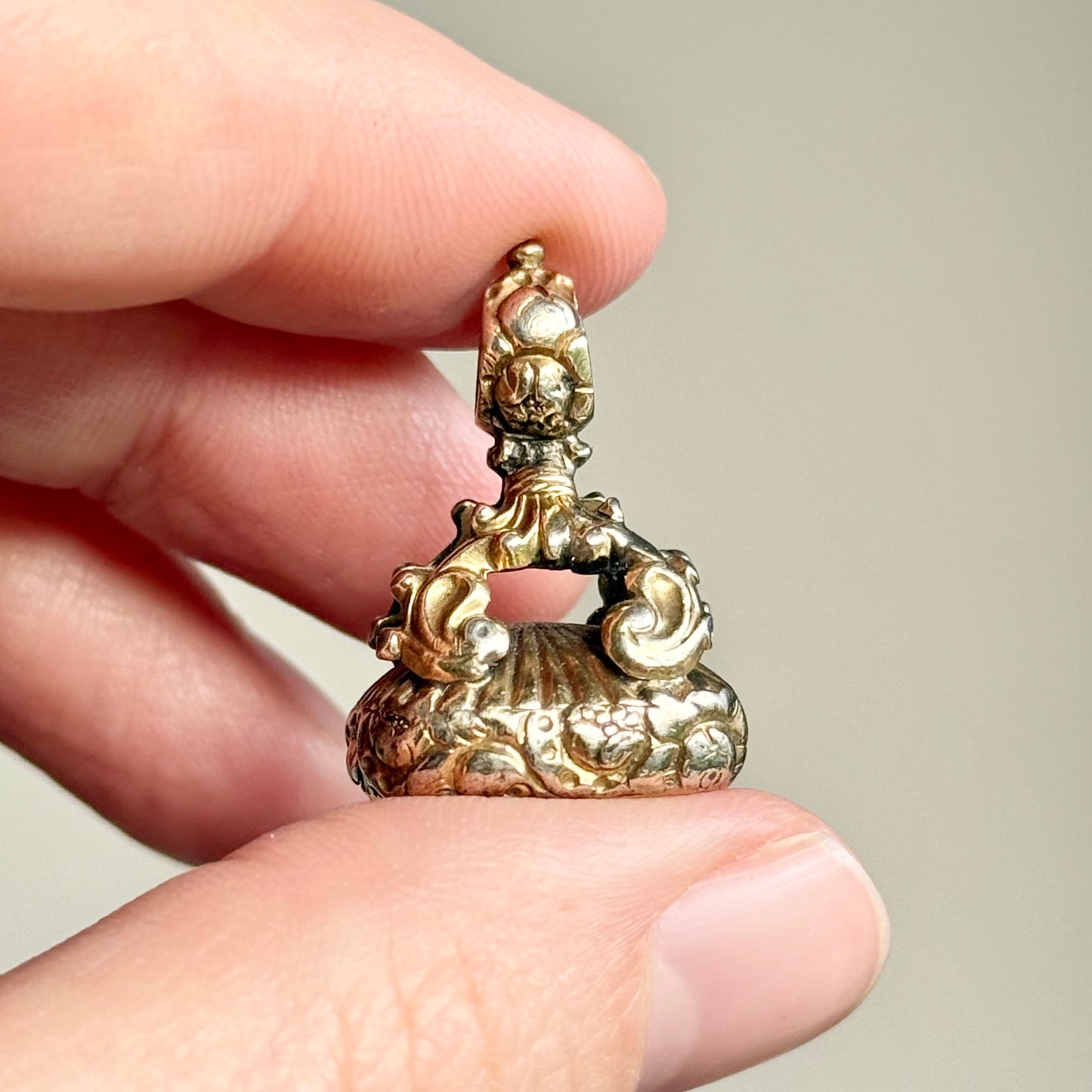 Victorian "Forget Me Not" Intaglio Fob Pendant