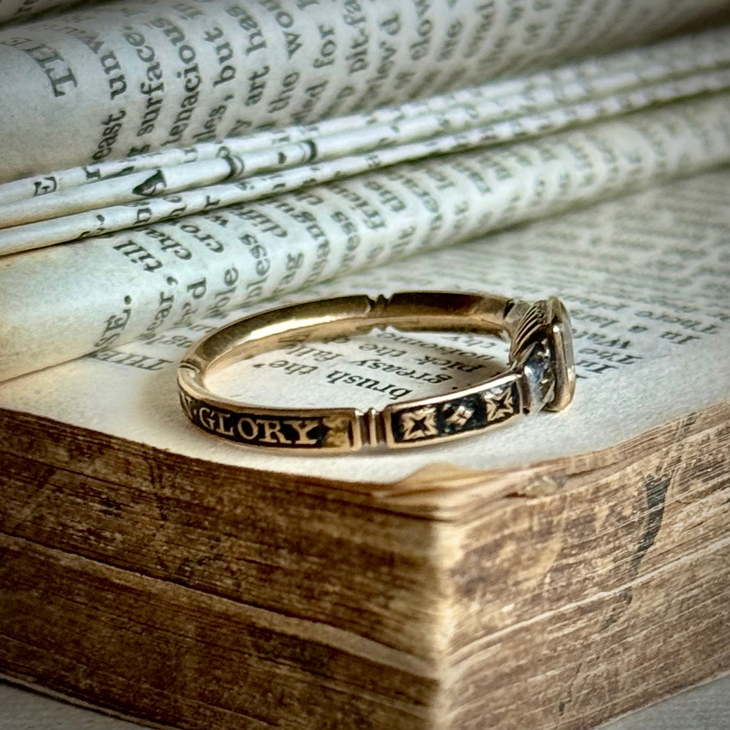Exceptional Diamond Georgian Mourning Ring; Circa 1750