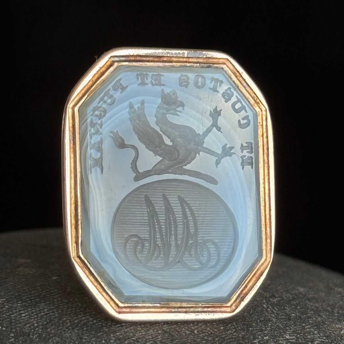 Georgian Scottish Clan Griffin Intaglio Fob Pendant; Circa 1830