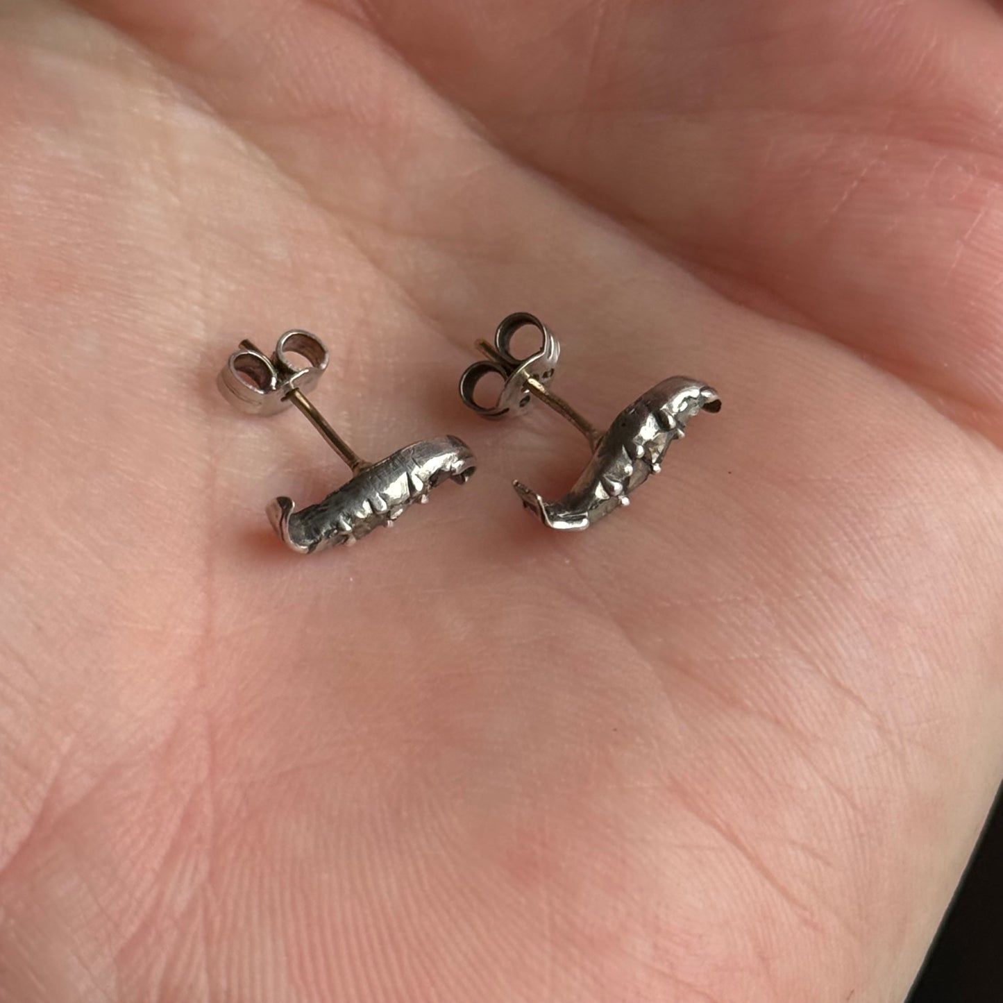 Antique Diamond Earrings in Silver