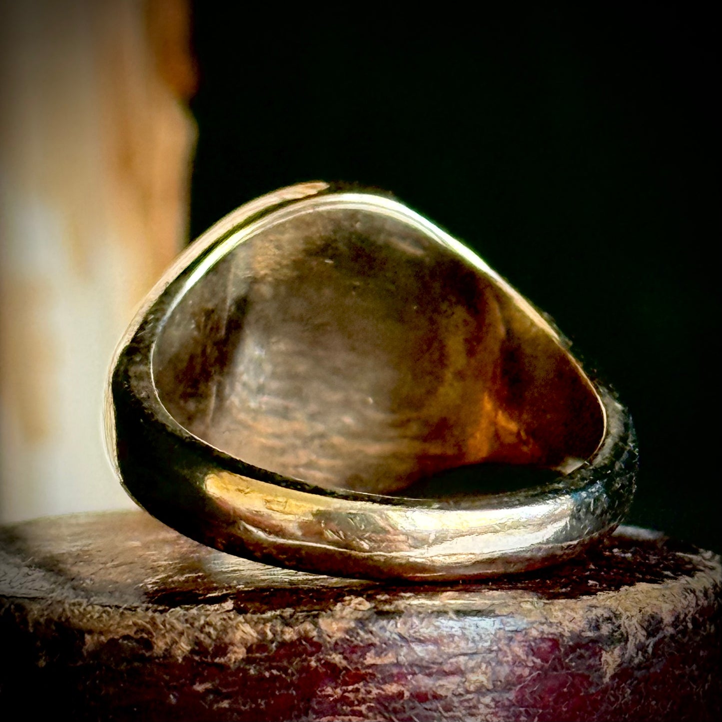 Vintage Chunky Scottish Signet Ring in 9 Carat Gold