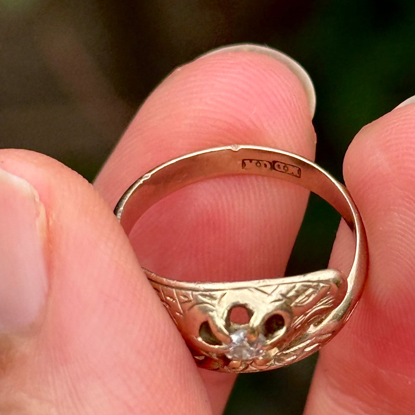 Antique Diamond Set Snake Ring; Circa 1900