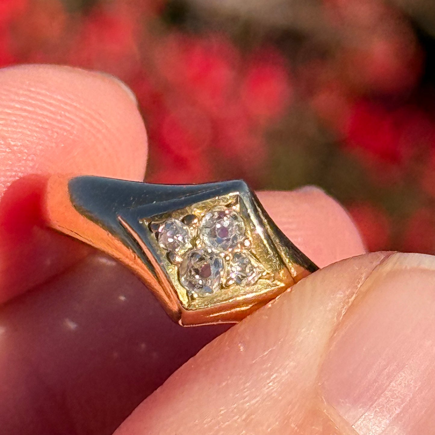 Victorian Old Cut Diamond Ring in 18 Carat Gold; Circa 1880