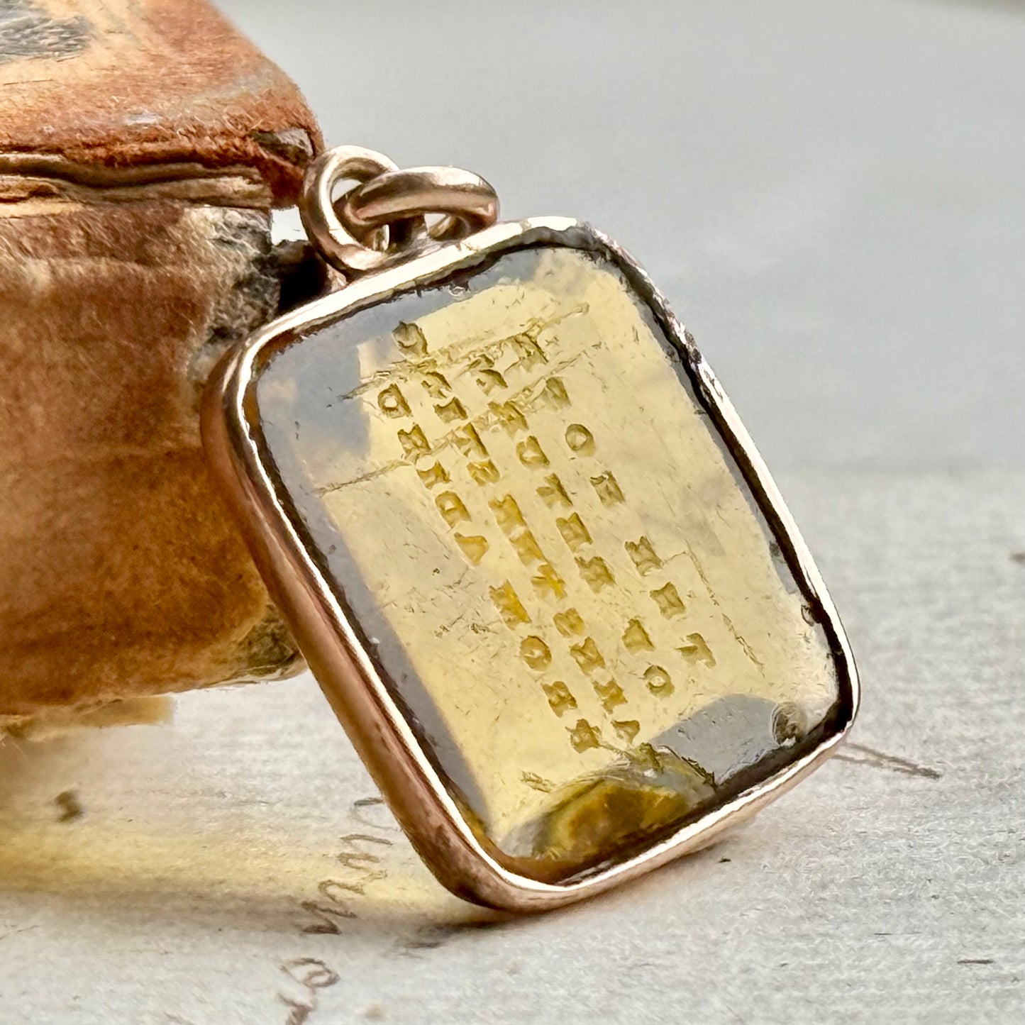 Antique Sentimental Intaglio Pendant in 9 carat Gold