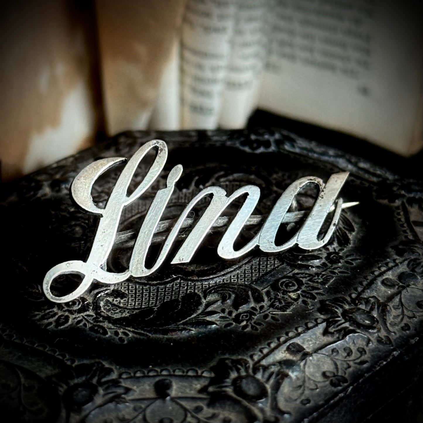 Antique Silver Linda Silver Brooch