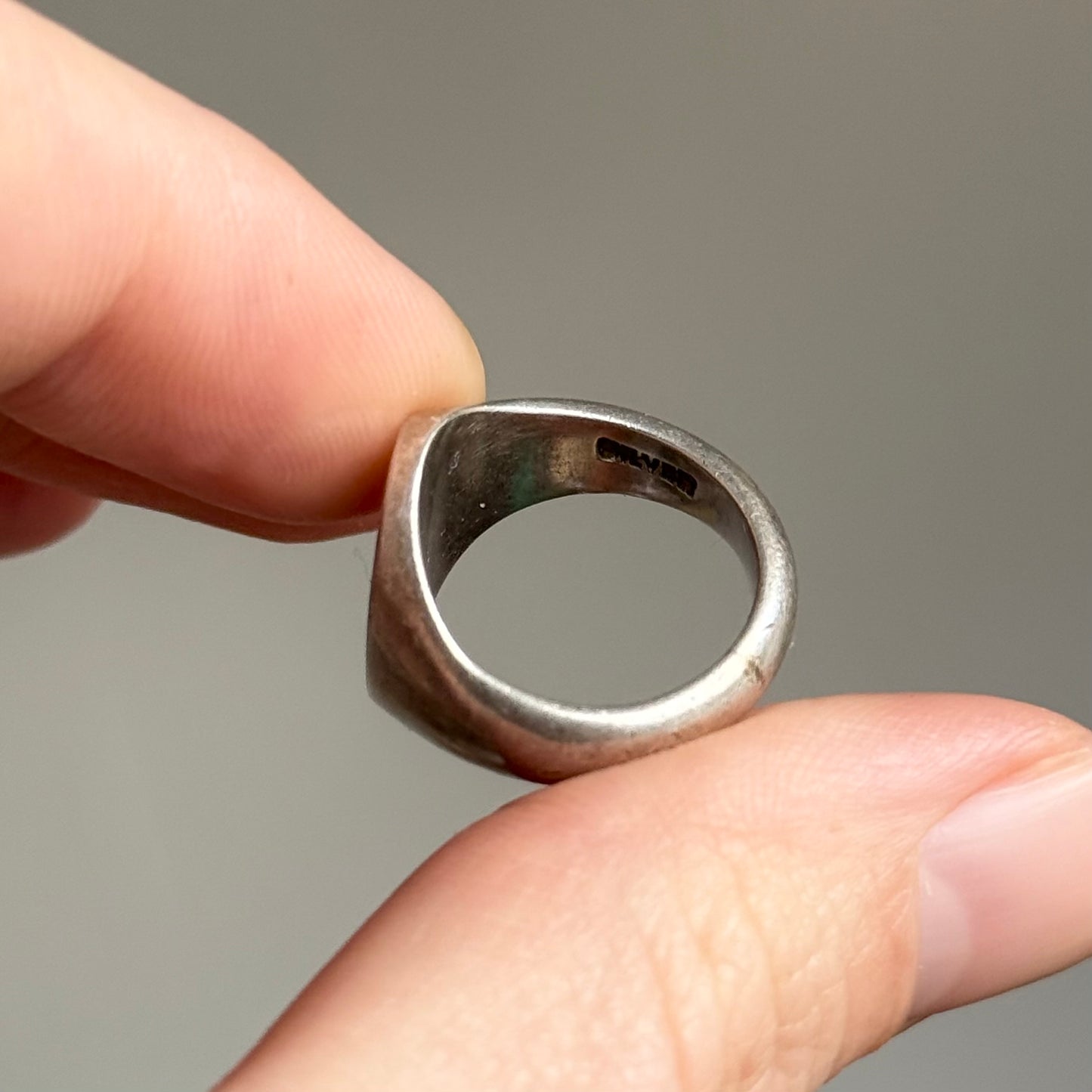 Antique Ecclesiastical Silver Signet Ring