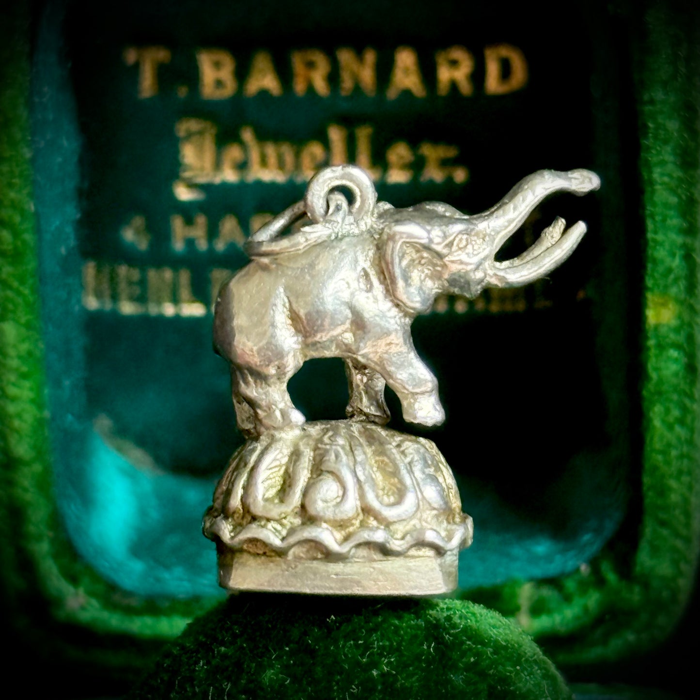 Antique Elephant Fob Pendant in Silver