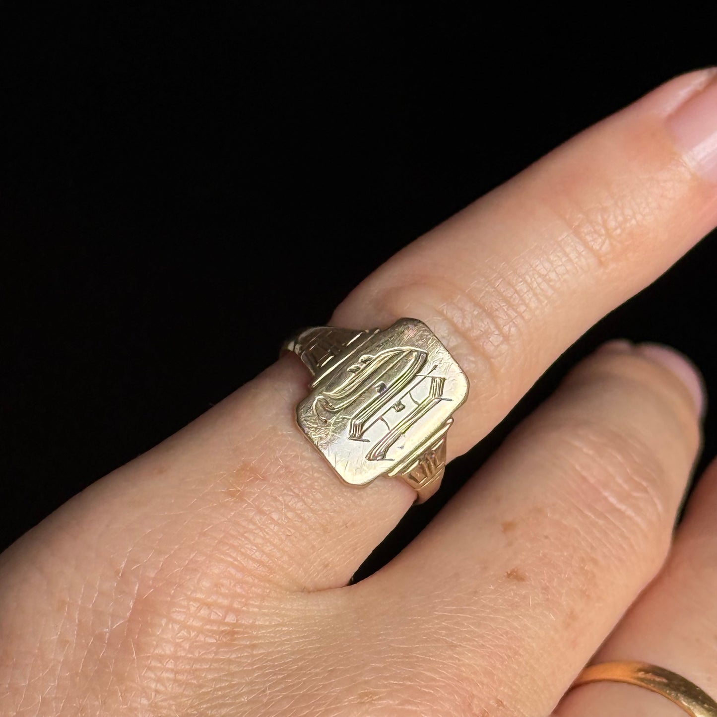 Vintage South African Signet Ring in 9 Carat Gold; Circa 1960