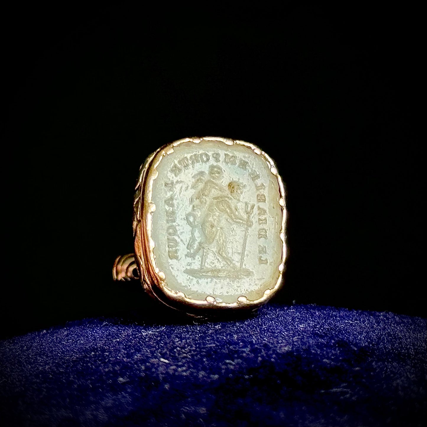 Antique Georgian ' To Hell with Love' Devil Love Pendant