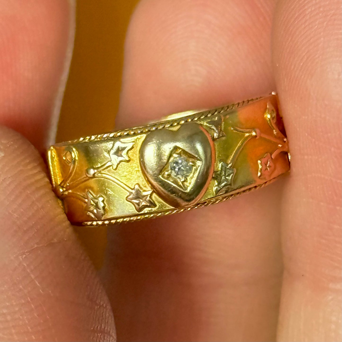 Edwardian Diamond "DEAREST" Locket Ring in 18 Carat Gold