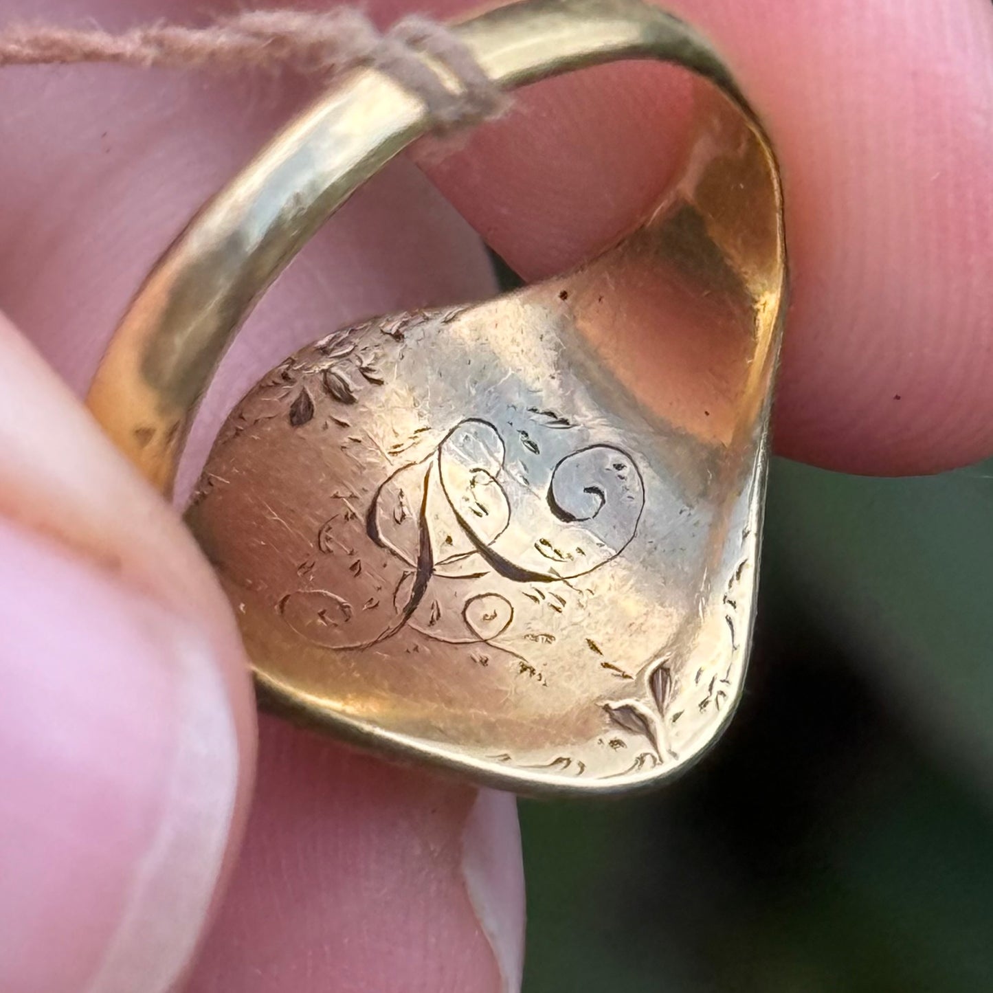 Antique Clogau Gold Bloodstone Signet Ring with Provenance to J. Chatwin