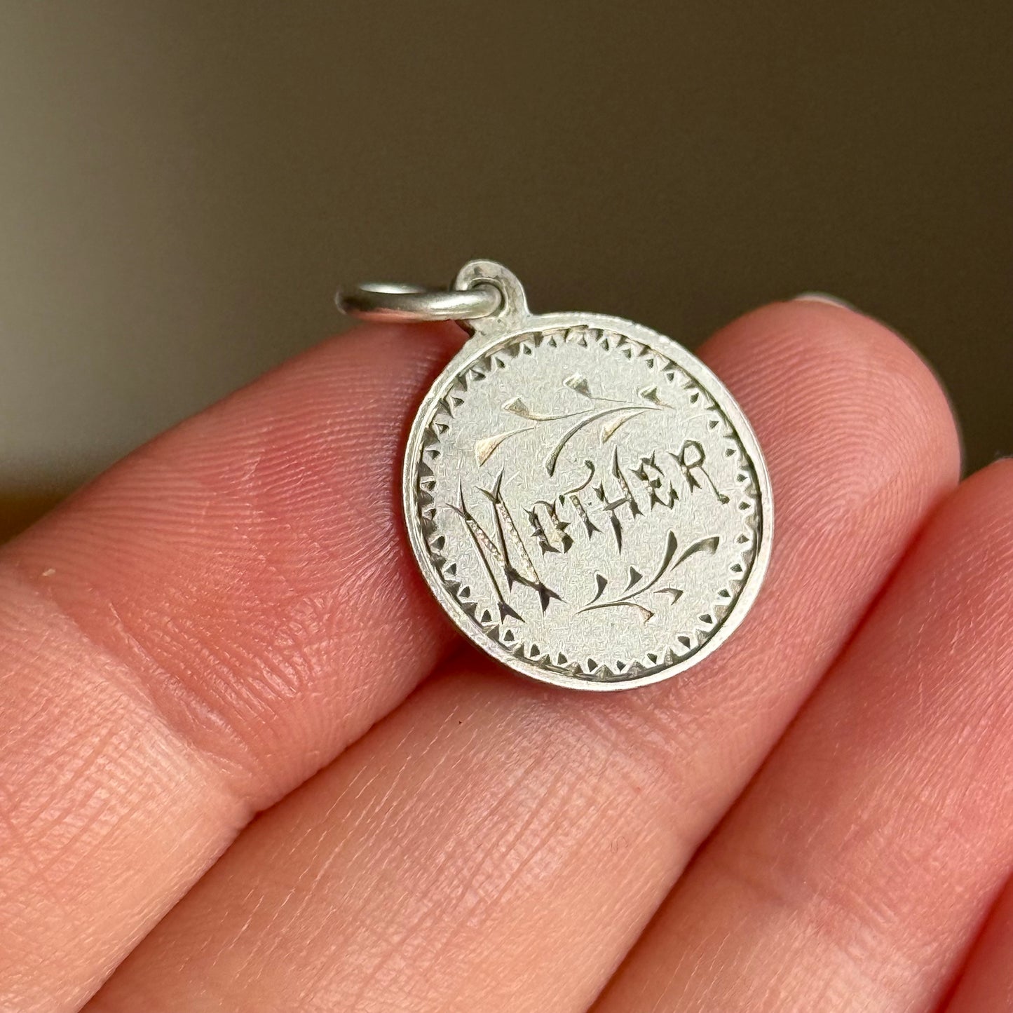 Victorian Love Token 'Mother' Coin Pendant; Circa 1870