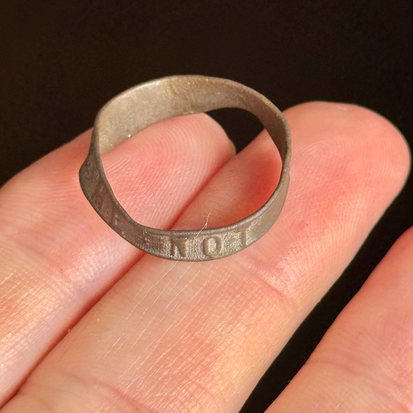 Victorian Sentimental Curio Ring; Circa 1850