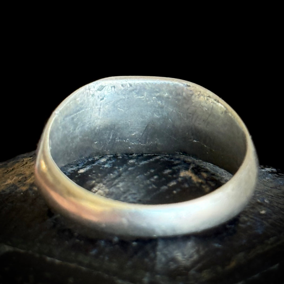Antique Monogram Signet Ring in Silver; circa 1860