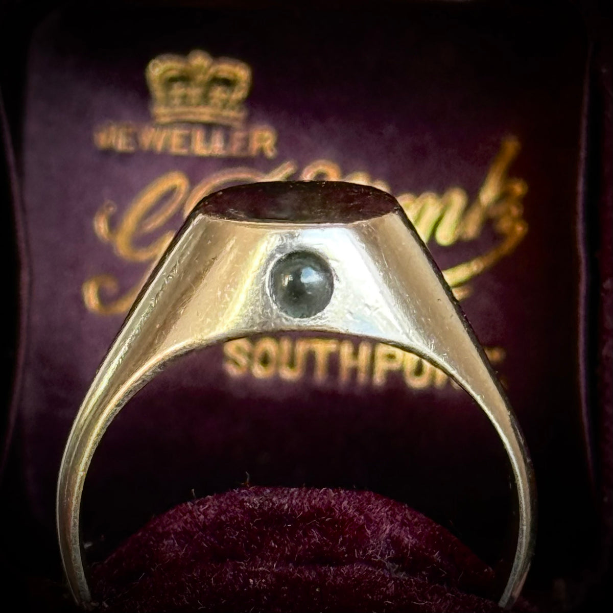 Antique Silver Stanhope Signet Ring; Circa 1910