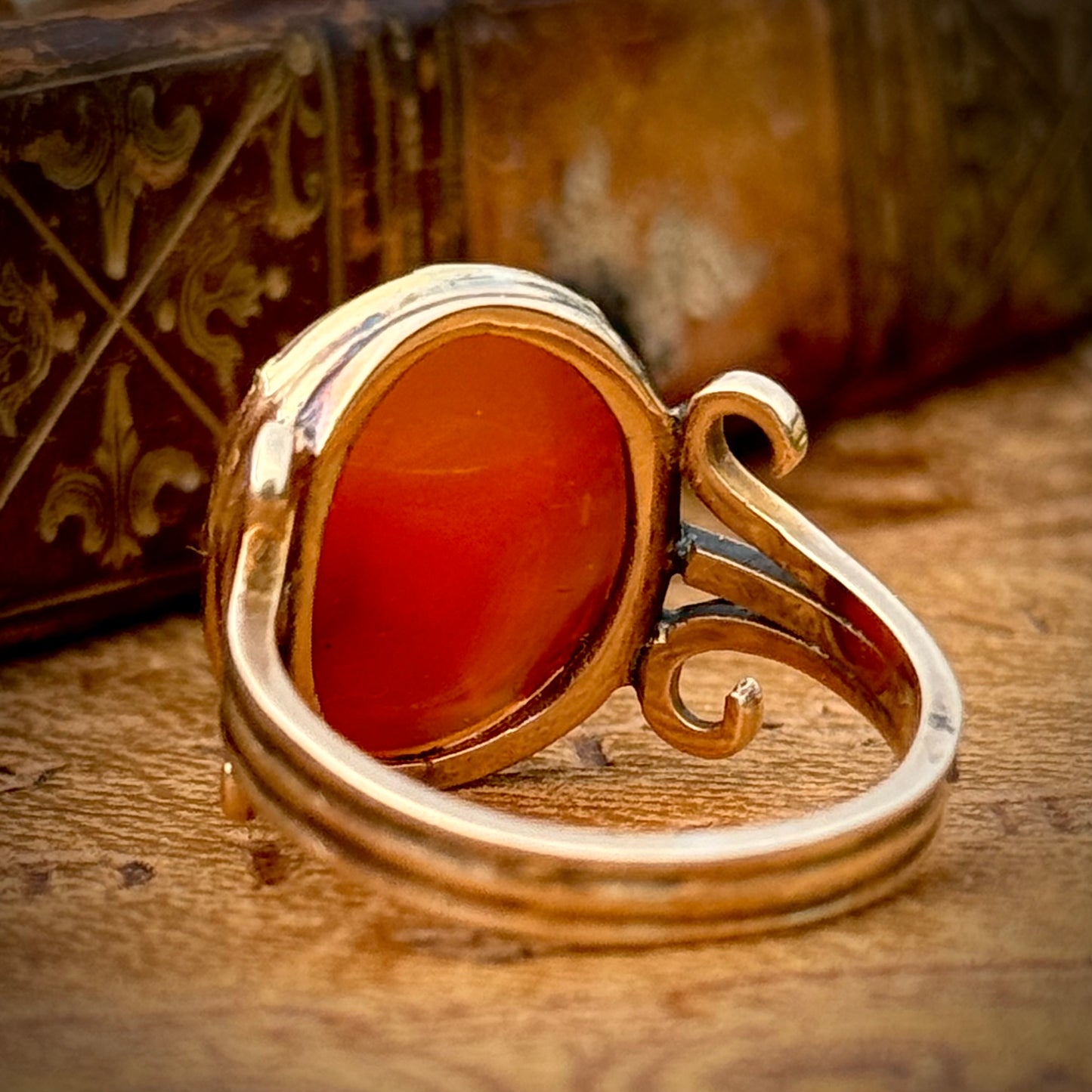 Antique Georgian Cherub Intaglio Ring