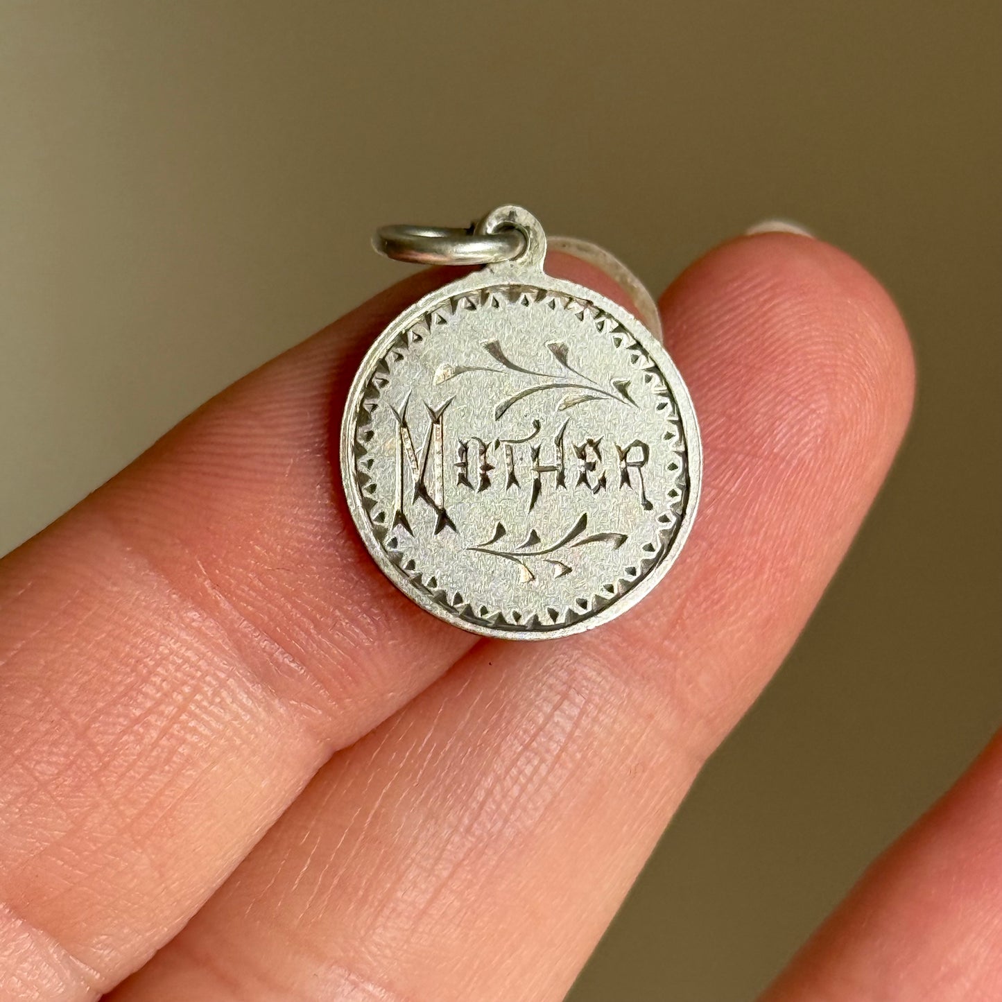 Victorian Love Token 'Mother' Coin Pendant; Circa 1870