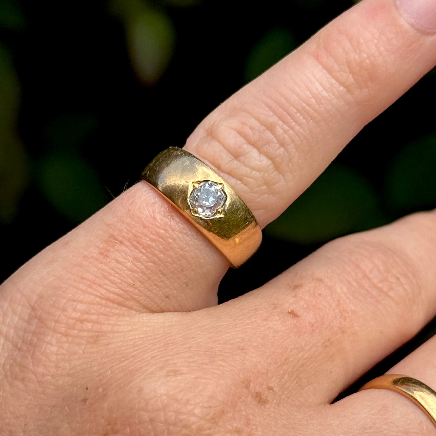 Victorian Old Cut Diamond Band in 18 Carat Gold