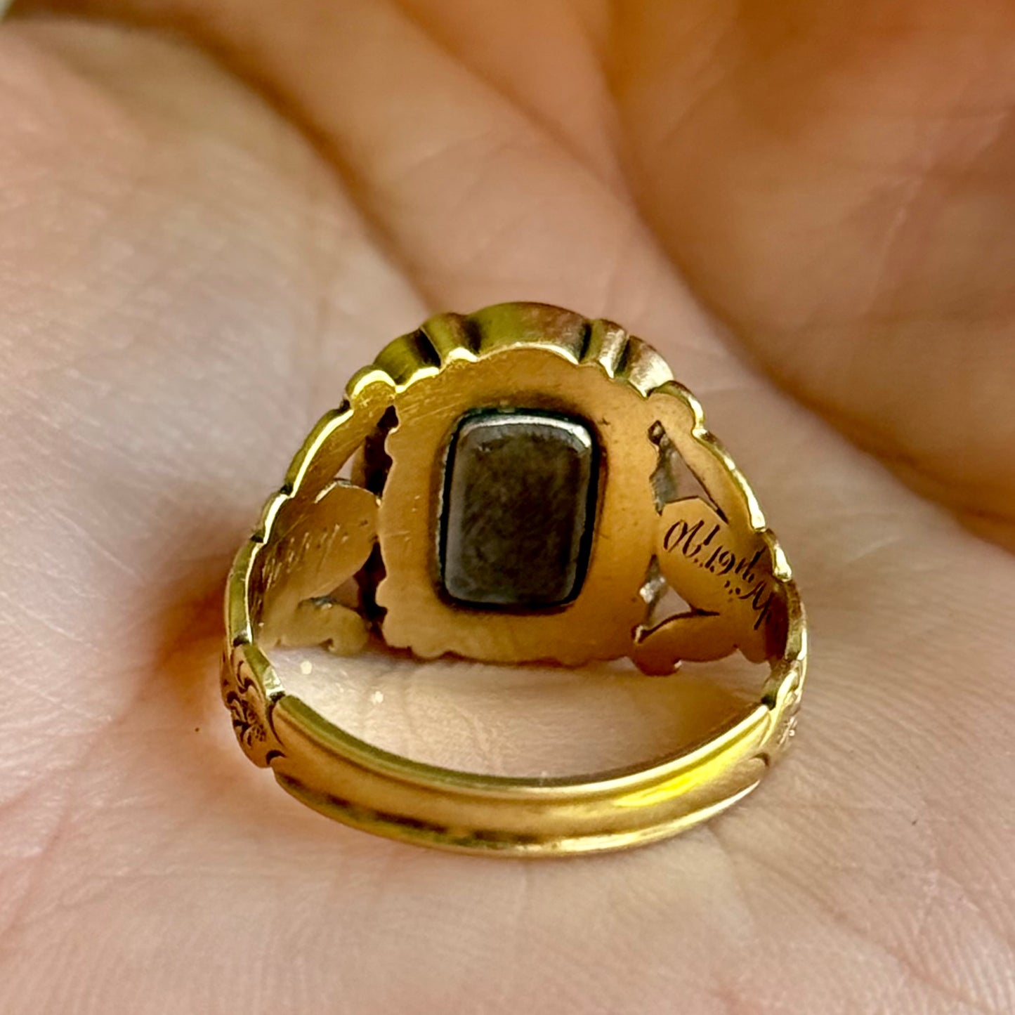 Antique Georgian Forget Me Not Diamond Mourning ring
