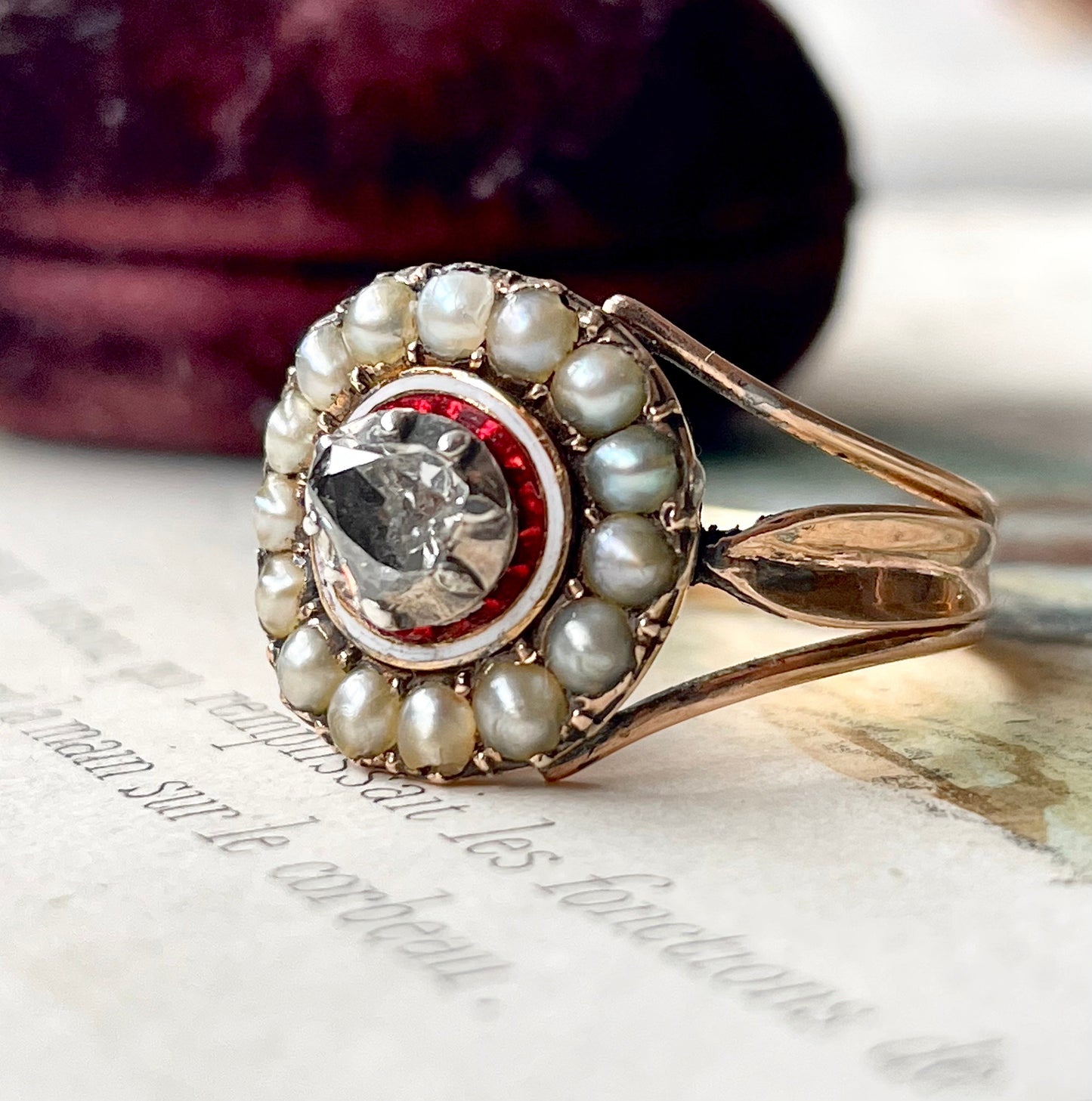 Georgian Diamond & Pearl Cluster Ring, Circa 1830