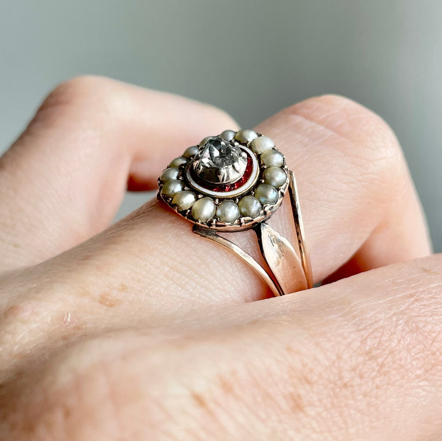 Georgian Diamond & Pearl Cluster Ring, Circa 1830