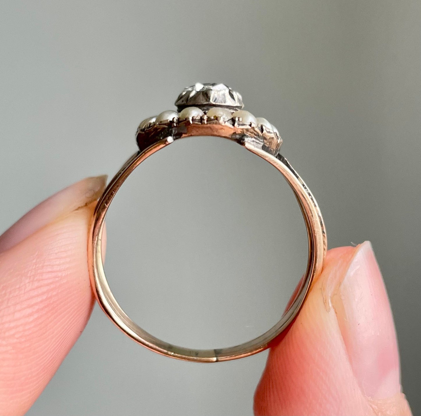 Georgian Diamond & Pearl Cluster Ring, Circa 1830