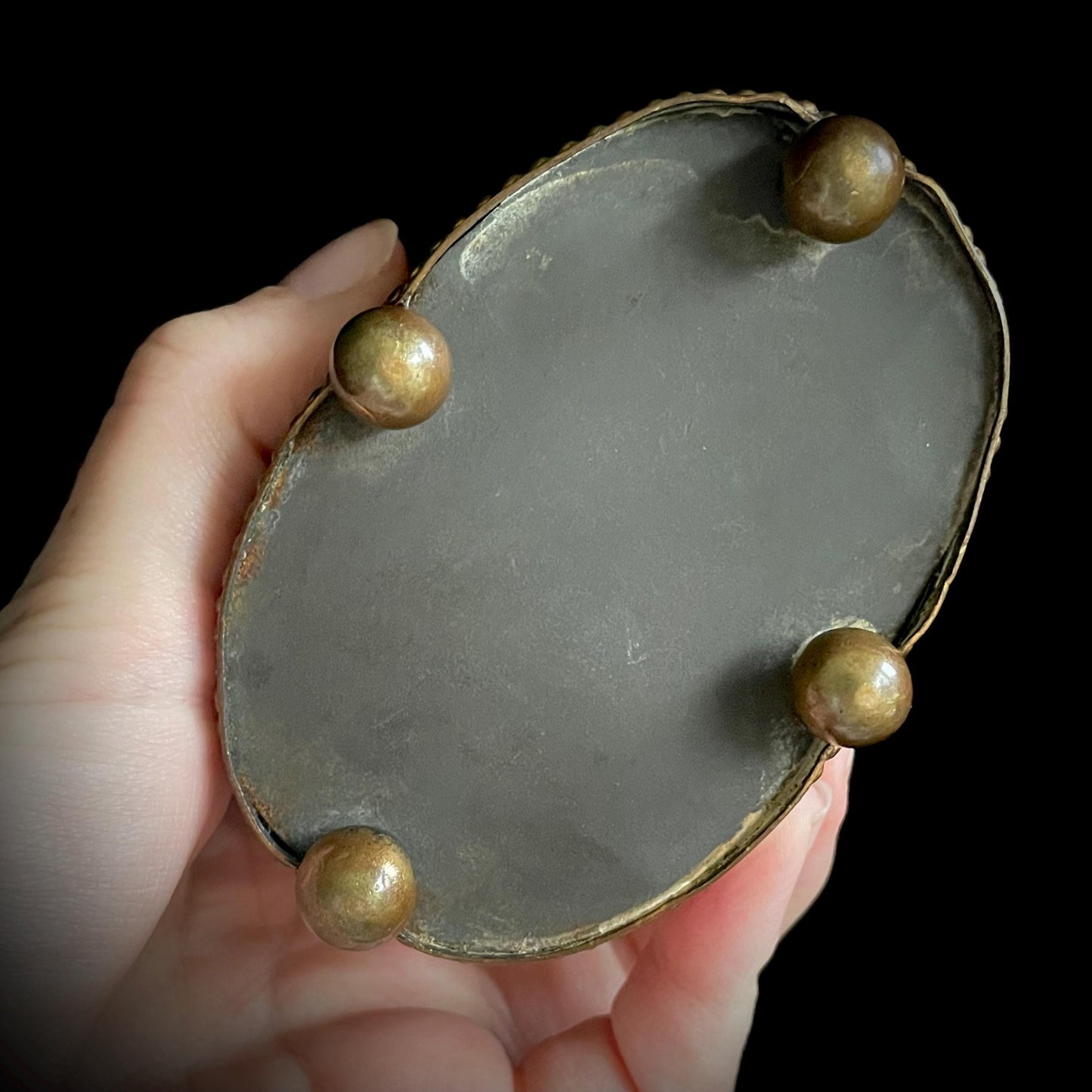 Antique French Ormolu Bevelled Jewellery Box; Circa 1890